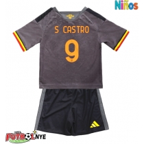 Camiseta AS Roma Santiago Castro #9 Tercera Equipación para niños 2026-27 manga corta (+ pantalones cortos)